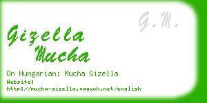 gizella mucha business card